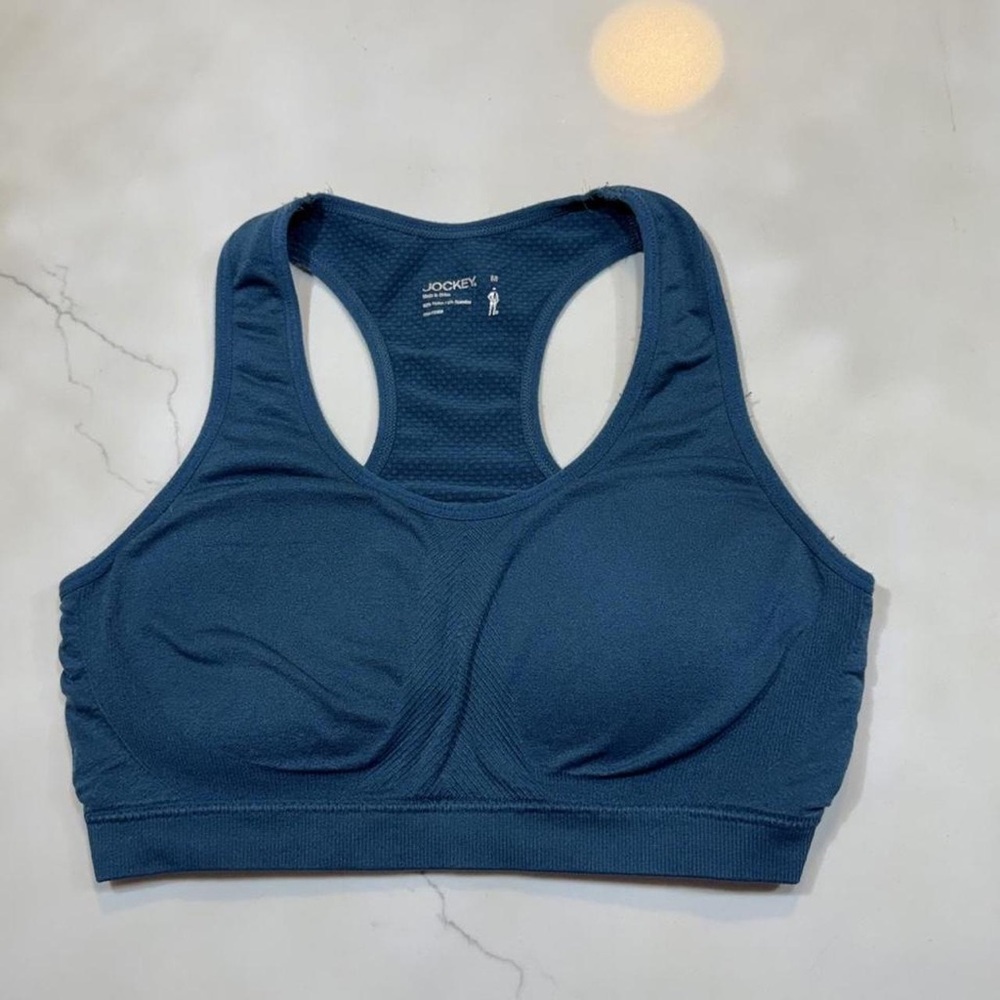 Jockey Navy Blue Padded Racerback Sports Bra
